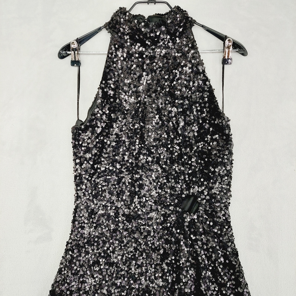 New Nordstrom CIEBON Signy Sequin Asymmetric Gown Dress P5689 - Picture 4 of 10